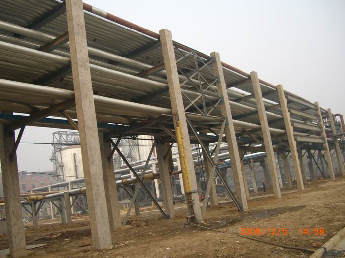 某氧化鋁公司三期工程工藝管道架設